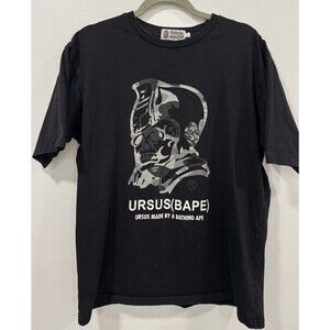 Bape A Bathing Ape General Ursus Black Logo T-shirt Tee Small Men small XXL Boys